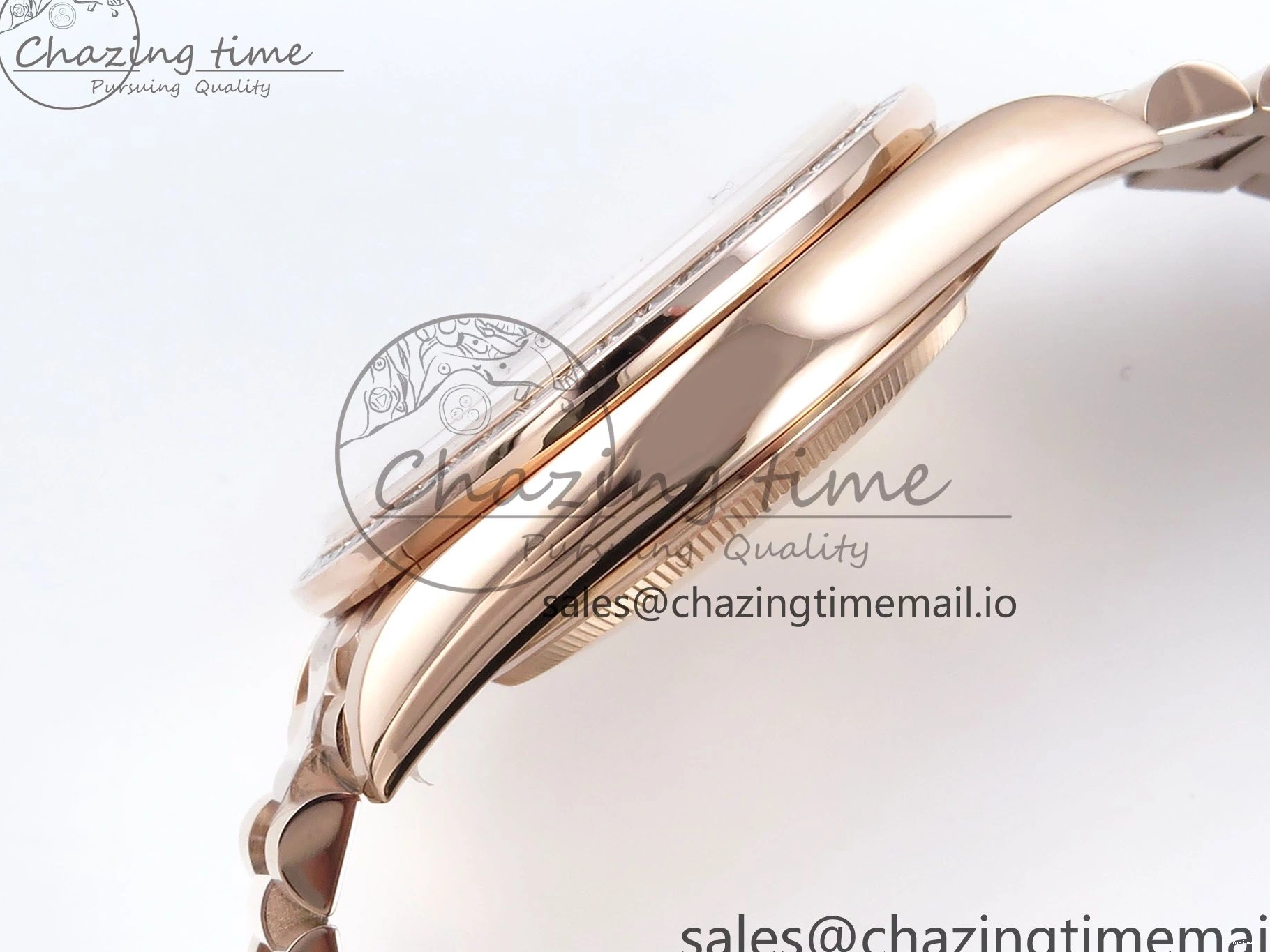 V5 DayDate Slate QF 40 Diamonds Eisenkiesel Weight) 1:1 Bracelet President Dial Bezel Edition on (Gain RG A2836 Best 0205